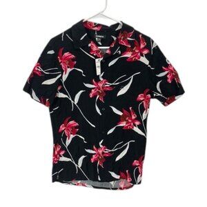 Express Floral Hawaiian Shirt‎ Men’s Size XS Rayon Short Sleeve Button Up NWT